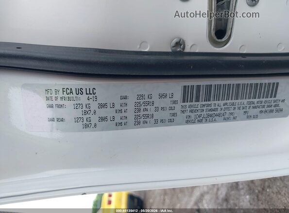 1C4PJLDB4KD448147 2019 JEEP CHEROKEE White 