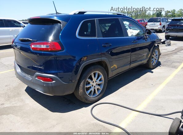1C4PJLDB5JD560857 2018 JEEP CHEROKEE Синий Задняя правая четверть