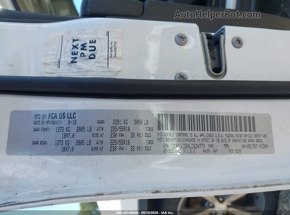 1C4PJLDBXLD524777 2020 JEEP CHEROKEE White Շարժիչի բաժամունքի տեսք