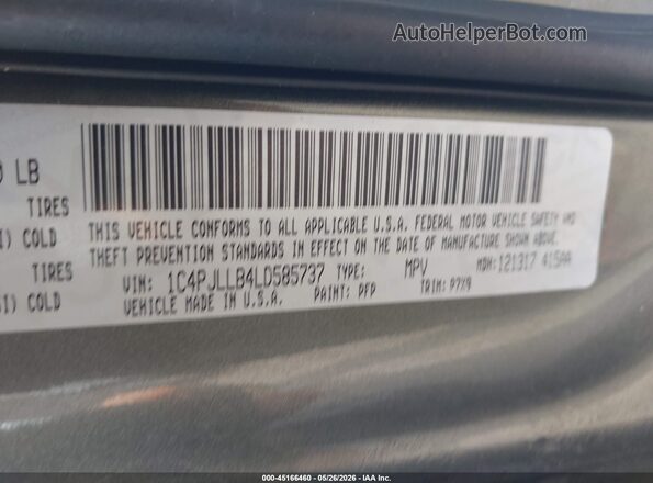 1C4PJLLB4LD585737 2020 JEEP CHEROKEE Green Vista del compartimento del motor