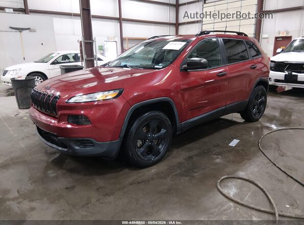 1C4PJMAB3HW567962 2017 JEEP CHEROKEE Red წინა მარცხენა ხედი სამი მეოთხედიდან