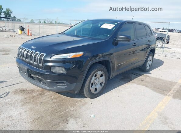 1C4PJMAS9HD233964 2017 JEEP CHEROKEE Black წინა მარცხენა ხედი სამი მეოთხედიდან