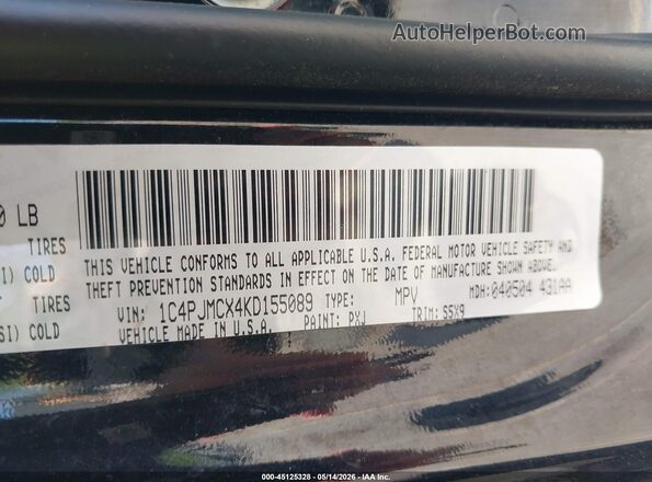 1C4PJMCX4KD155089 2019 JEEP CHEROKEE Черный Вид подкапотного пространства