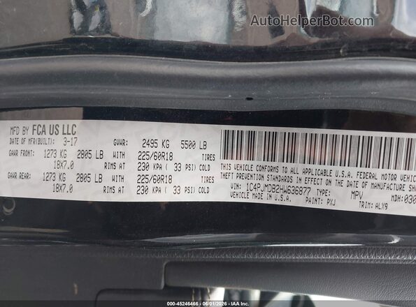 1C4PJMDB2HW636877 2017 JEEP CHEROKEE Black Շարժիչի բաժամունքի տեսք