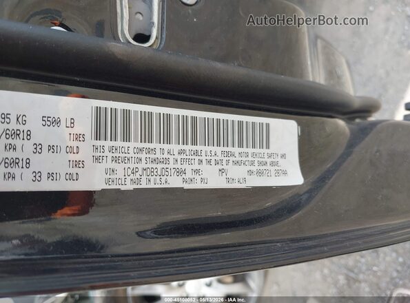 1C4PJMDB3JD517804 2018 JEEP CHEROKEE Black Vista del compartimento del motor