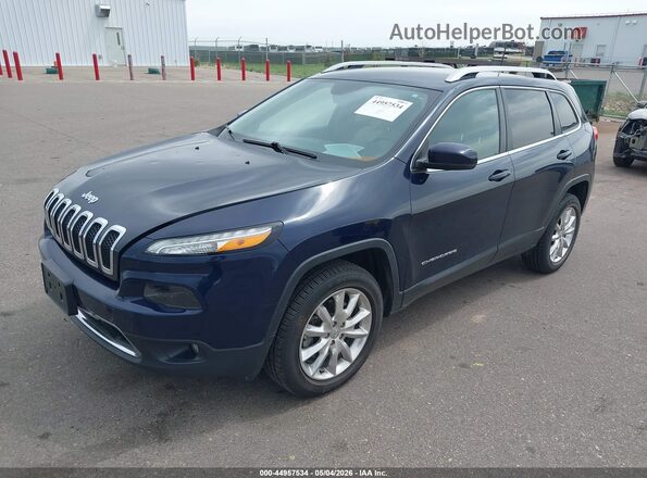 1C4PJMDB6GW191932 2016 JEEP CHEROKEE Blue წინა მარცხენა ხედი სამი მეოთხედიდან