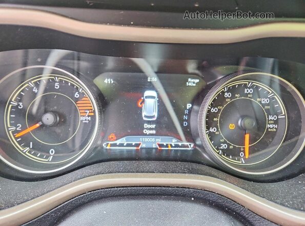 1C4PJMDB6GW326116 2016 JEEP CHEROKEE Black Instrument cluster view