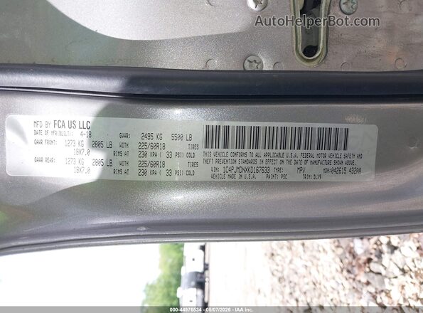 1C4PJMDNXKD167633 2019 JEEP CHEROKEE Silver 