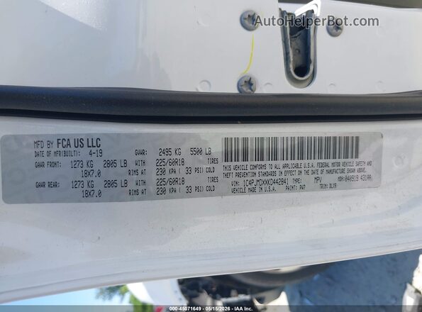 1C4PJMDXXKD442841 2019 JEEP CHEROKEE White Widok komory silnika