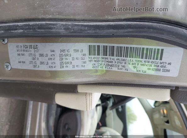 1C4PJMJS9HW621510 2017 JEEP CHEROKEE Beige 