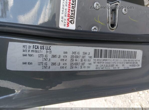 1C4PJMLB2LD519287 2020 JEEP CHEROKEE Gray Вид підкапотного простору