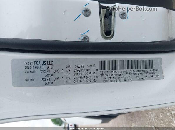 1C4PJMLB8JD574730 2018 JEEP CHEROKEE White ძრავის განყოფილების ხედი