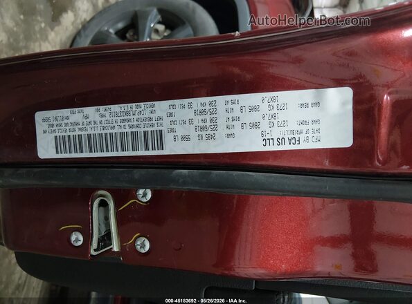 1C4PJMLB8KD378112 2019 JEEP CHEROKEE Красный Вид подкапотного пространства