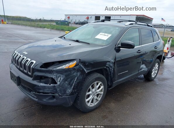 1C4PJMLB9JD535791 2018 JEEP CHEROKEE Black Առջևի ձախ երեք քառորդ տեսարան