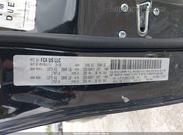 1C4PJMLB9KD181935 2019 JEEP CHEROKEE Black Widok komory silnika