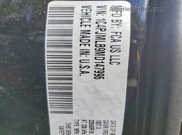 1C4PJMLB9MD147996 2021 JEEP CHEROKEE Black 