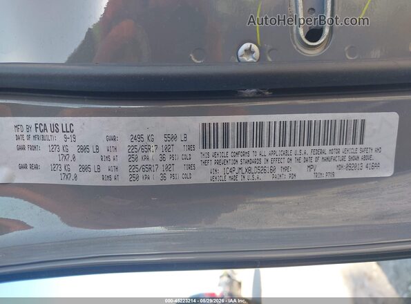 1C4PJMLX8LD526160 2020 JEEP CHEROKEE Gray 