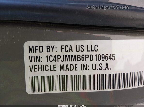 1C4PJMMB6PD109645 2023 JEEP CHEROKEE Gray Engine compartment view