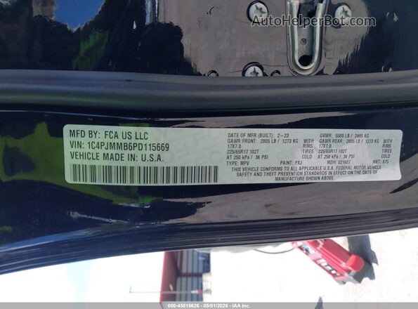 1C4PJMMB6PD115669 2023 JEEP CHEROKEE Black Widok komory silnika