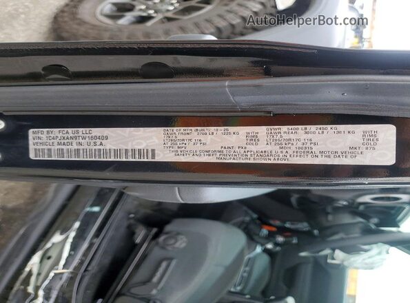 1C4PJXAN9TW160409 2026 JEEP WRANGLER Black Widok naklejki z numerem VIN