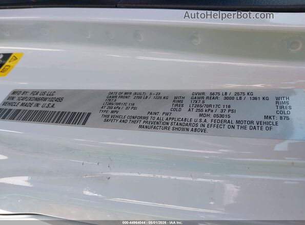 1C4PJXDN6RW102455 2024 JEEP WRANGLER Белый Вид подкапотного пространства