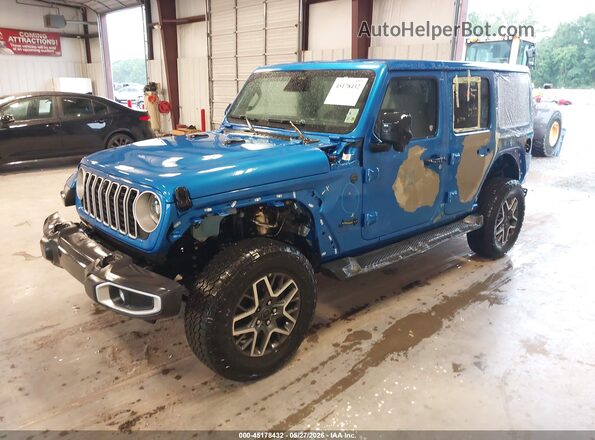 1C4PJXEN9SW649790 2025 JEEP WRANGLER Blue Передня ліва чверть