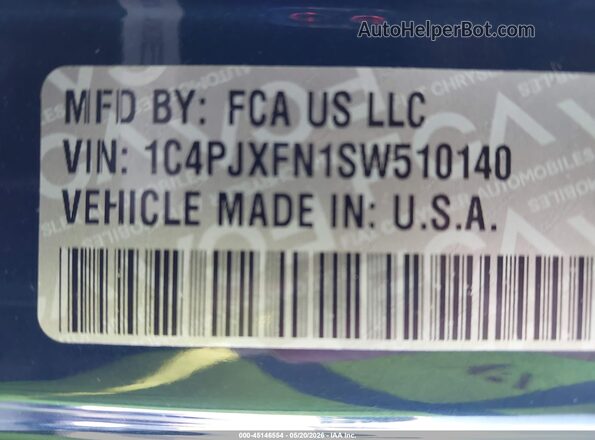 1C4PJXFN1SW510140 2025 JEEP WRANGLER Blue 