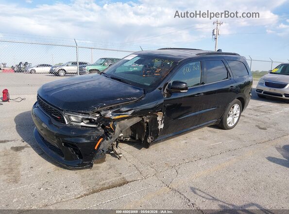 1C4RDJDG2RC119866 2024 DODGE DURANGO Black Առջևի ձախ երեք քառորդ տեսարան