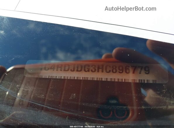 1C4RDJDG3HC896779 2017 DODGE DURANGO Серый Вид подкапотного пространства
