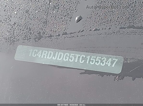 1C4RDJDG5TC155347 2026 DODGE DURANGO Black Вид підкапотного простору