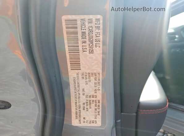 1C4RDJDG8PC591258 2023 DODGE DURANGO Gray VIN կոդի պիտակի տեսք