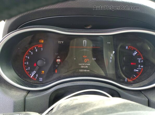 1C4RDJFG9LC261345 2020 DODGE DURANGO White ხელსაწყოთა პანელის ხედი