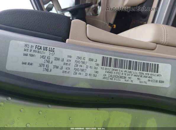 1C4RJEAG3HC805384 2017 JEEP GRAND CHEROKEE Silver Вид підкапотного простору