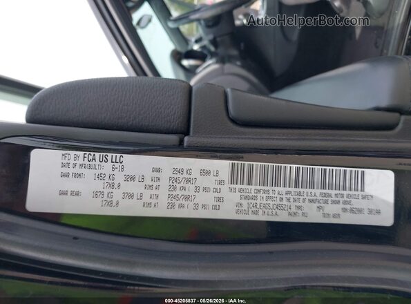 1C4RJEAG5JC455214 2018 JEEP GRAND CHEROKEE Черный Вид подкапотного пространства