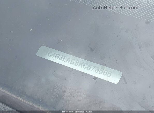 1C4RJEAG8KC673665 2019 JEEP GRAND CHEROKEE Gray 