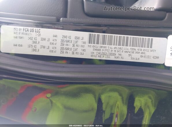 1C4RJEBG2LC265954 2020 JEEP GRAND CHEROKEE Black Widok komory silnika