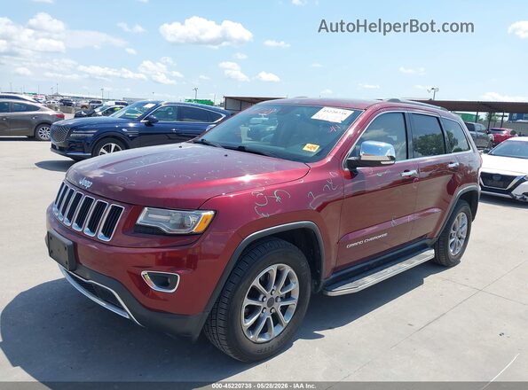 1C4RJEBG4GC314707 2016 JEEP GRAND CHEROKEE Burgundy წინა მარცხენა ხედი სამი მეოთხედიდან