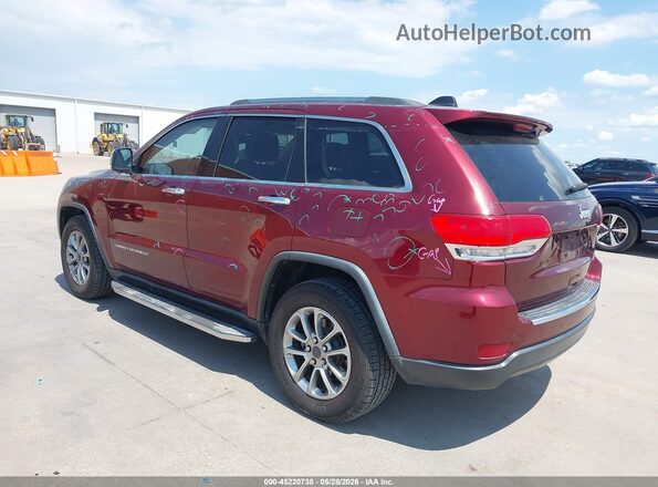 1C4RJEBG4GC314707 2016 JEEP GRAND CHEROKEE Burgundy უკანა მარცხენა