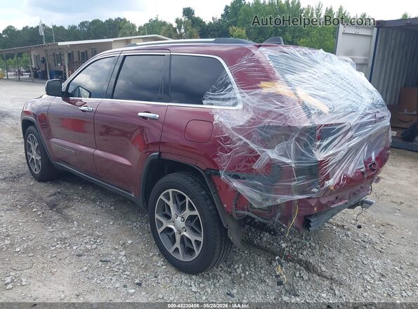 1C4RJEBG4KC737991 2019 JEEP GRAND CHEROKEE Burgundy Rear left