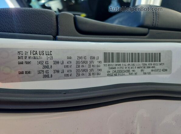 1C4RJEBG5KC642985 2019 JEEP GRAND White 