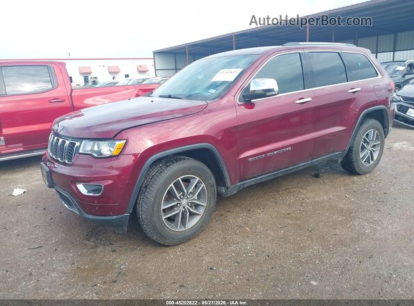 1C4RJEBGXHC628525 2017 JEEP GRAND CHEROKEE Red Առջևի ձախ երեք քառորդ տեսարան