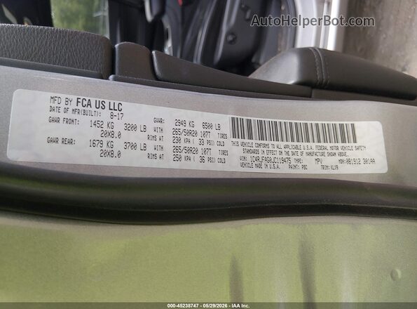 1C4RJFAG0JC119475 2018 JEEP GRAND CHEROKEE Gray Вид підкапотного простору