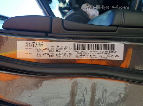 1C4RJFAG1LC175184 2020 JEEP GRAND Gray VIN կոդի պիտակի տեսք