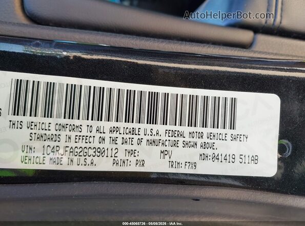 1C4RJFAG2GC390112 2016 JEEP GRAND CHEROKEE Black Vista del compartimento del motor