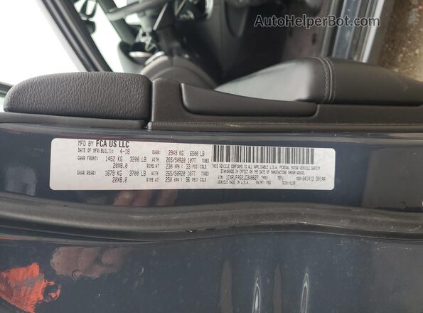 1C4RJFAG2JC348627 2018 JEEP GRAND Blue Vista de la etiqueta del VIN
