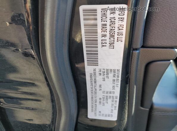 1C4RJFAG5MC778477 2021 JEEP GRAND Black VIN sticker view