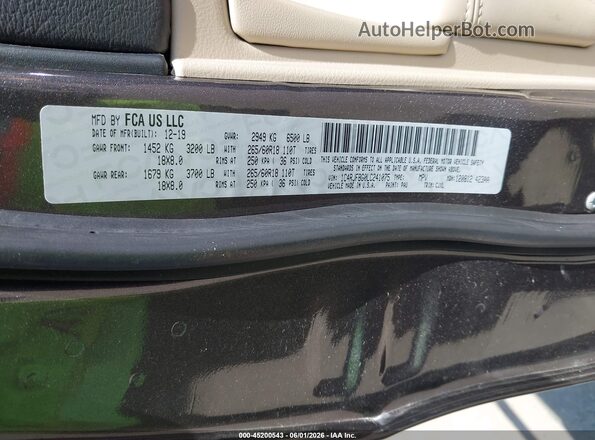 1C4RJFBG0LC241075 2020 JEEP GRAND CHEROKEE Gray ძრავის განყოფილების ხედი