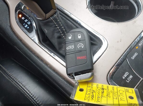1C4RJFBG1HC872375 2017 JEEP GRAND CHEROKEE Maroon წინა პანელის ხედი