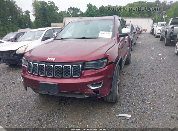 1C4RJFBG1HC872375 2017 JEEP GRAND CHEROKEE Maroon წინა მარცხენა ხედი სამი მეოთხედიდან