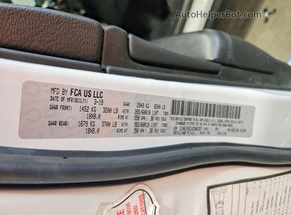 1C4RJFBG1KC686357 2019 JEEP GRAND White 